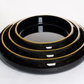 Black Japanese Style Sashimi Shining Ice Tray Plate Sushi Resin ABS Tray Plastic Sushi Sashimi Serving Platter