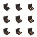 Men's High-End Simple Wooden Cufflinks and Tie Clip Sets for Weddings Parties Engagements Anniversaries Comes with Gift Box