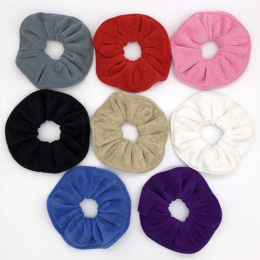 Better Quality Giant XXL Jumbo Elastic Hair Band Ties Hairband Plush Water Absorption Terry Cloth Microfiber Towel Scrunchies
