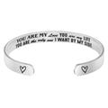 Custom Bulk Metal Stainless Steel Bracelet Cuff Jewelry Engraving Writing with Namefor Women