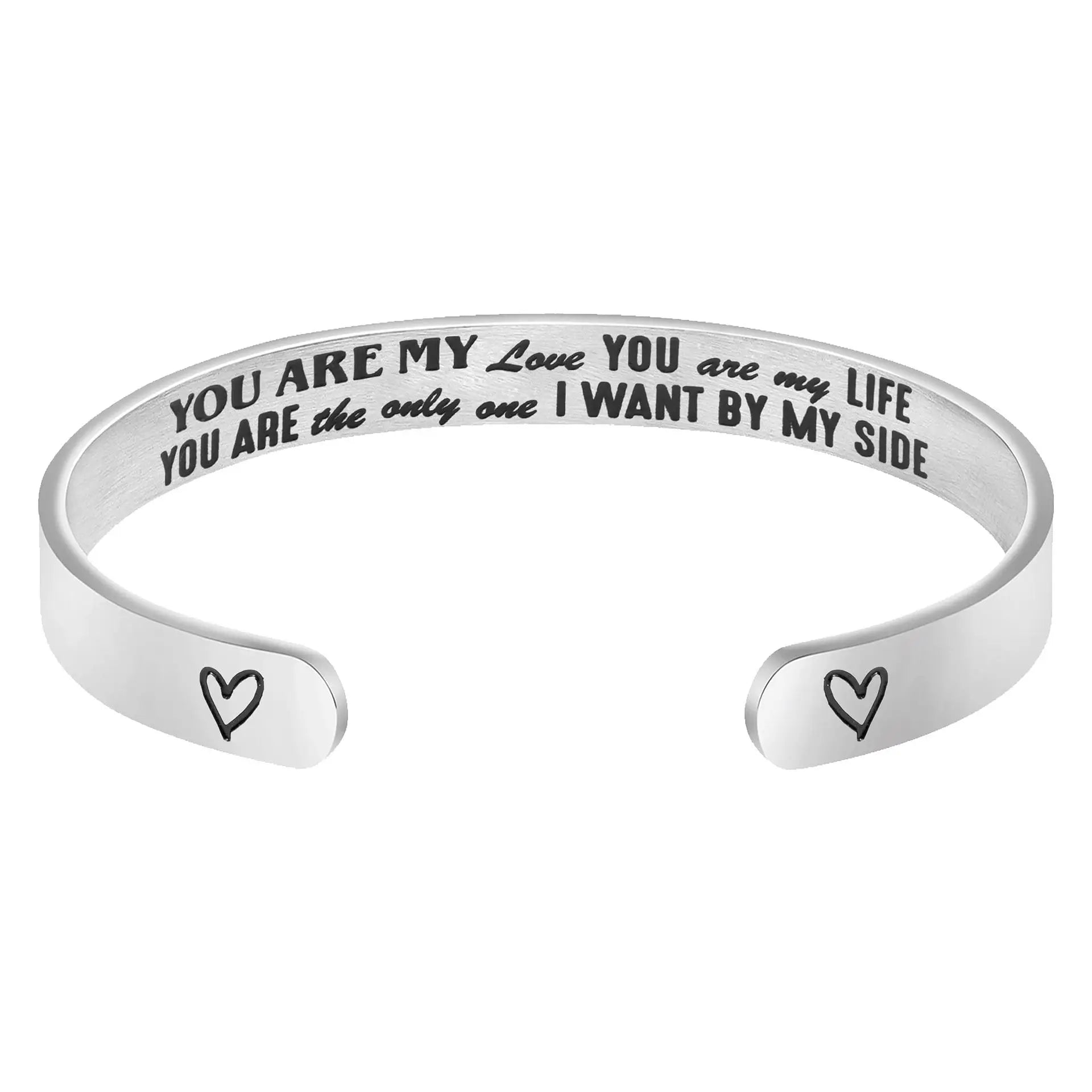 Custom Bulk Metal Stainless Steel Bracelet Cuff Jewelry Engraving Writing with Namefor Women