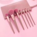 Top Quality Cheap Price 7pcs Pink Makeup Brush Set Premium Synthetic Cosmetics Foundation Makeup Brushes with Bag