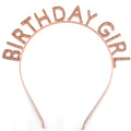 Hot Selling Happy Birthday Girl Alloy Letter Headband Festival Color Hair Accessories Fashionable Headwear From Factory