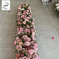 F-FR0312 Wedding Table Centerpieces for Decoration Faux Silk Flower Row Arch Aisle Artificial Flower Runner Wedding Centerpieces