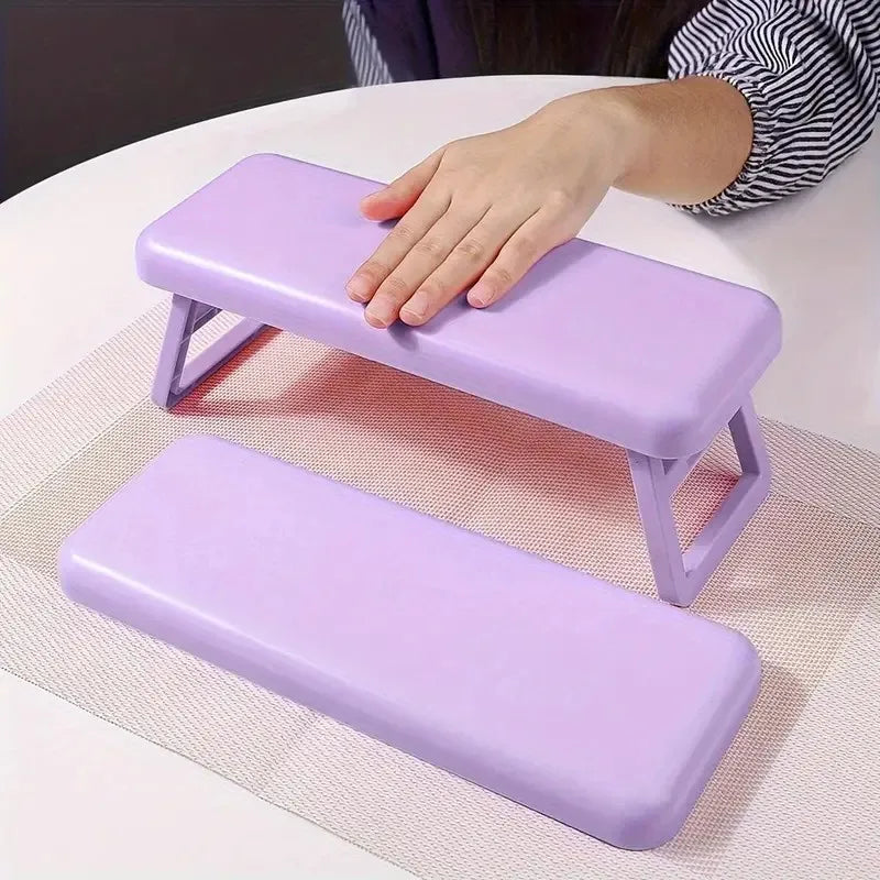 Folding Nail Arm Rest Manicure Salon Hand Pillow Portable Soft PU Nail Hand Pillow