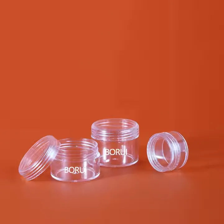 Transparent PS Cosmetic Container 2G Small Plastic Bottles Empty Concentrate Packaging Clear Cap OEM/ODM Acceptable Model PJ87