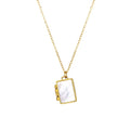 Custom photo frame necklace personalized photo projection Pearl Shell Rectangle Round Locket Pendants Necklaces