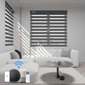 Smart Motorised Blackout Double Roller Smart Zebra Motor Blinds Wifi Tuya Solar Automate for Windows Electric Shades Blinds