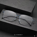 Oscare 5535 Men's Luxury Medical Titanium Eyeglass Frame Moissanite Computer Vintage Optical Glasses Print for Vintage Style