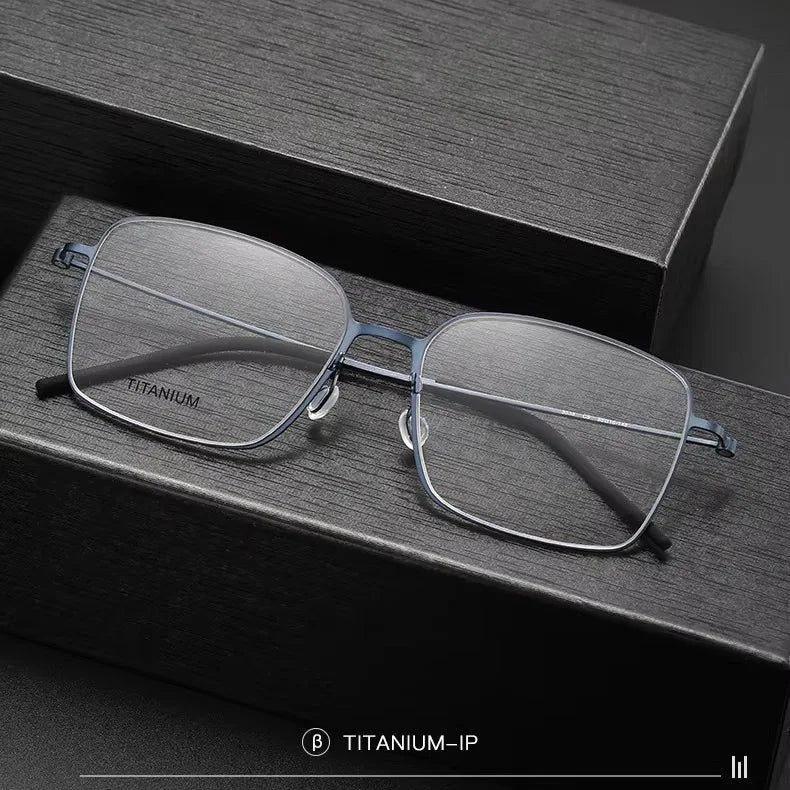 Oscare 5535 Men's Luxury Medical Titanium Eyeglass Frame Moissanite Computer Vintage Optical Glasses Print for Vintage Style