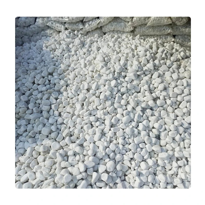 Top Quality Landscape White Pebble  Snow White Landscape Pebble Stone