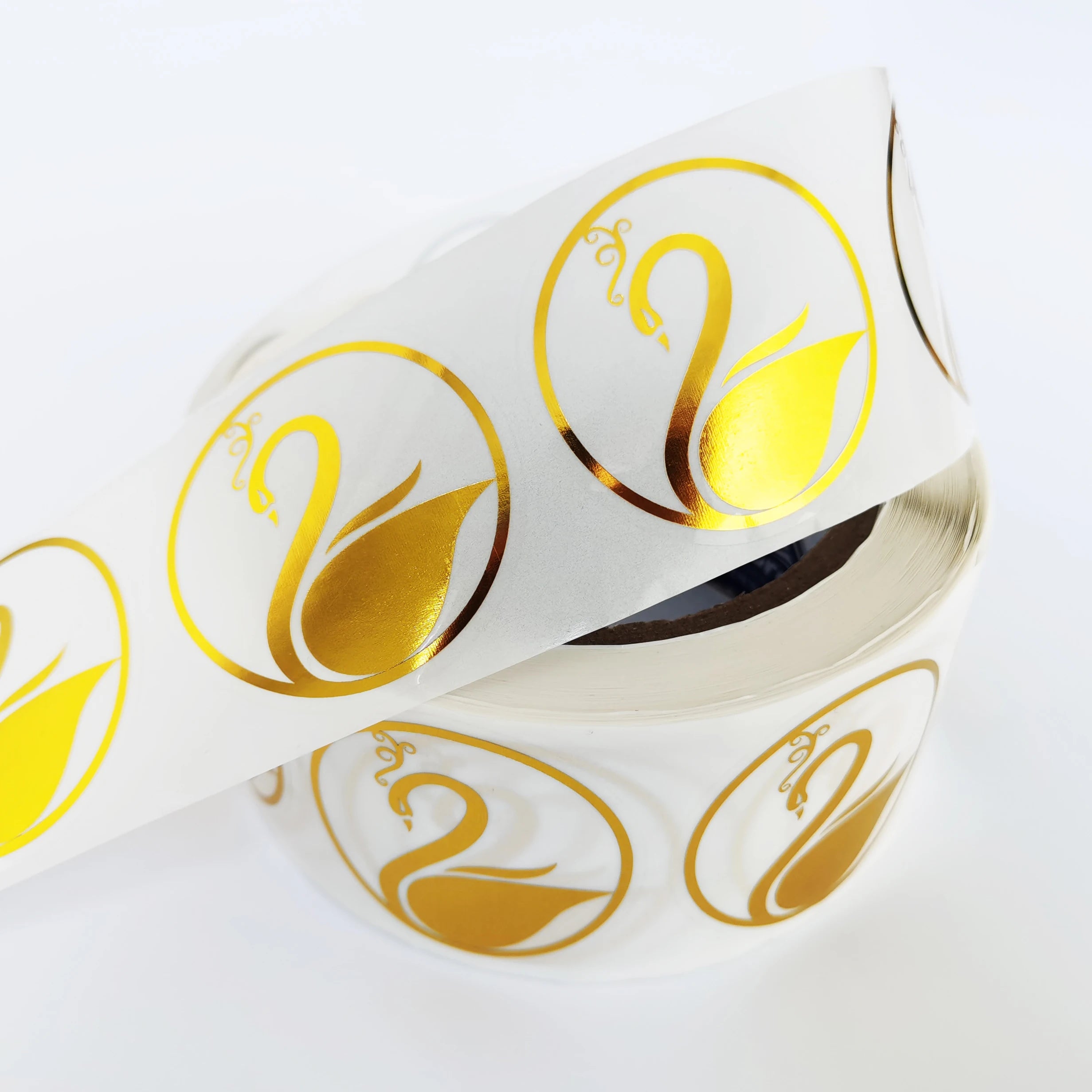 Custom Printing clear Transparent Gold Foil Sticker for Bottle Jar Packaging  logo Sticker Label