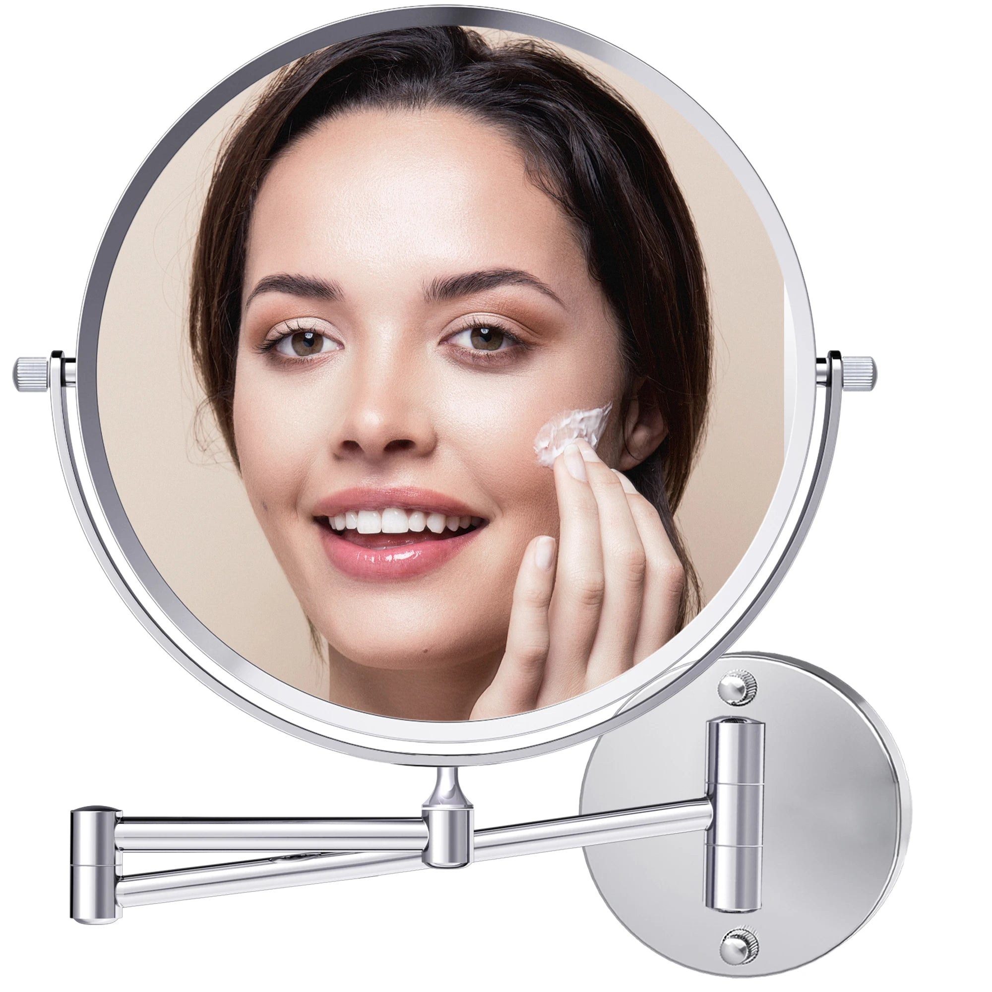 8\" Modern Customized Double Sided High Definition Vanity Mirror 10x Magnification Wall Mounted for Hotels & Villas Bath Mirrors