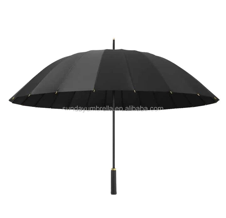 Wholesale 27 Inch Large Automatic Golf Umbrella Classic Design Windproof and Logo Printing Semi-Automatic Control