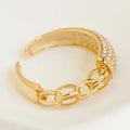 H&F Original 14k Solid Gold Ring 5 Gram Natural Diamond Knuckle Armor All 14k Gold Jump Rings Men Croissants Design