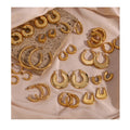 Trend Women Big Hoop Earring Pendientes Gold Stainless Steel Wire Round C Shape Circle Huggie Earrings for Women Jewelry