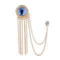 Upscale Luxury Custom Jewelry Rhinestone Tassels Fringe Pin Accessory Badge Men's & Women's Suit Brooch Pin