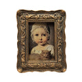 Small Vintage 2.5x3.5 Resin Handmade Letterpress Printed Photo Frame Antique Wallet Size Home Decor Wall/Tabletop Display