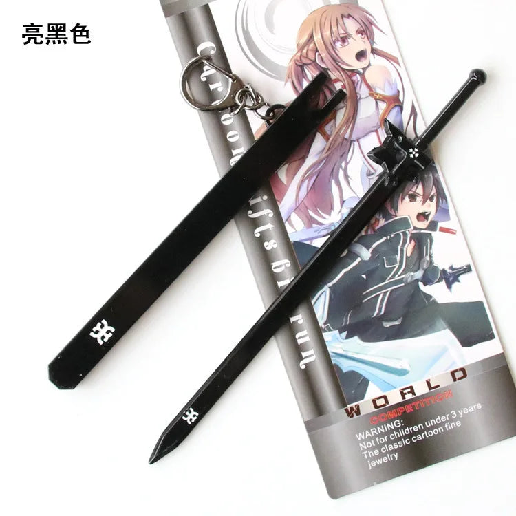 Anime Keychain Color Box Pack Kirigaya Kazuto Asuna Metal Pendant Sword Art Online Weapon Sword Keychain