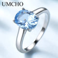 Good Price  Natural Sky Blue Topaz Stud Earrings Women Genuine 925 Sterling Silver Fine Jewelry Ring