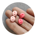 New Fashion 100Pcs Lovely Baby Pink Pig Nose Resin Flatback Cabochons Mini Cartoon Pig Snout Nail Art Crafts for Scrapbook DIY