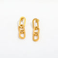 JOOLIM  High End 18K Gold Plated Link Chain Dangle Drop Earring Stainless Steel Earrings Gold Jewelry