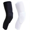 Hot Sale Soft Adjustable Honeycomb Pad Knee Pads Long Compression Braces for Basketball Outdoor Use