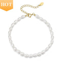 RINNTIN GPB15 Luxury Jewelry 925 Silver Bracelet 14K Gold Plated Natural Baroque Cultured Freshwater Pearl Bracelet