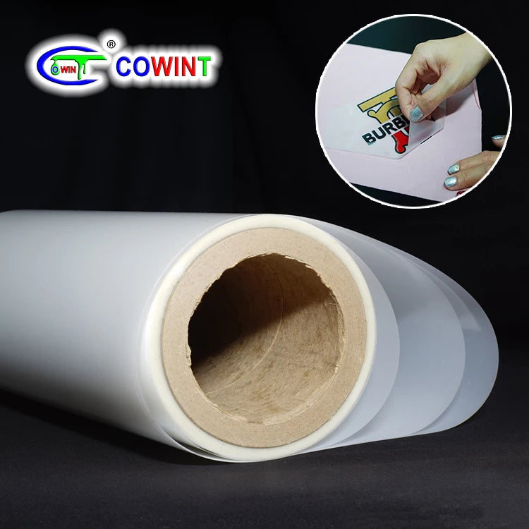 Cowint Hot Sale Heat Transfer Pet Film Roll 60 A3 A4 Dtf Pet Film 60cm 30cm 33cm Dtf Roll  Dtf Hot Peel Film