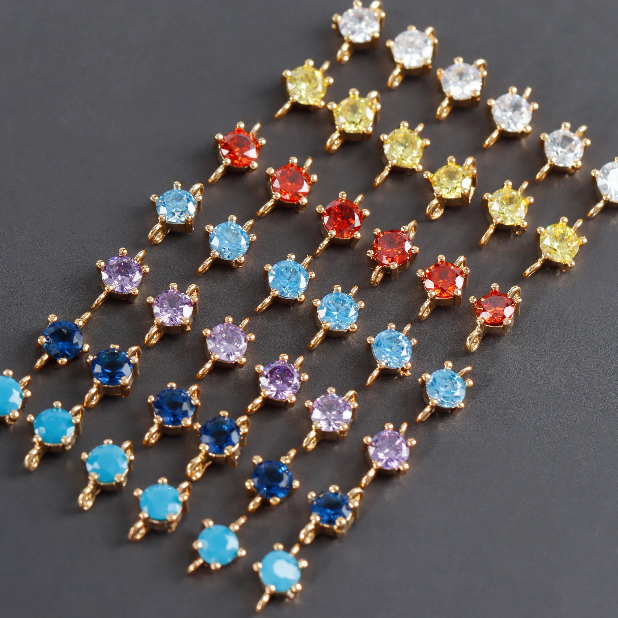 M1043  20pcs/lotJewelry AccessoriesPass REACHNickel Free18k Gold PlatedCopperZirconsCharms DIY Earrings Making Findings