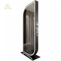 Customized Modern Stainless Steel Double-sided Hair Salon Mirror Station Customizable Lights for Mall Supermarket Hotel Workshop