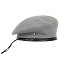 Custom Metal logo Olive Green Scout Beret United Nations Uniform Tactical Beret Hats for Security Guard