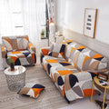 Wholesale Elastic Stretch Three-seat Sofa Cover Geometric Pattern Spandex Fabric Classic Style Customized Color