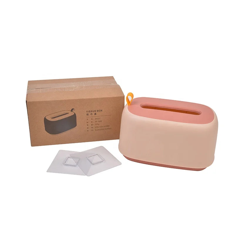 Patented Kitchen & Bathroom Tissue Box Spring-Loaded Wall-Mounted Plastic Multi-Color Modern New Design In-Stock