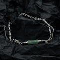 ICEBELA Jewelry New Chinese Green Jade Bracelet S925 Sterling Silver Chinese Style Bamboo Charm Bracelet for Girls Women
