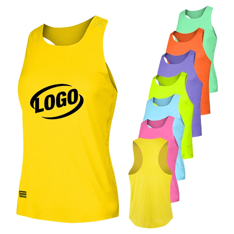 Custom Design Vintage Seamless Gym Tank Top Unisex Comfortable Marathon Quick Dry Sublimation Running Vest