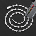 NUOYA 6.5mm Iced Out VVS Diamond Flower Shape Tennis Chain Hip Hop Jewelry 925 Sterling Silver Moissanite Tennis Chain Necklace