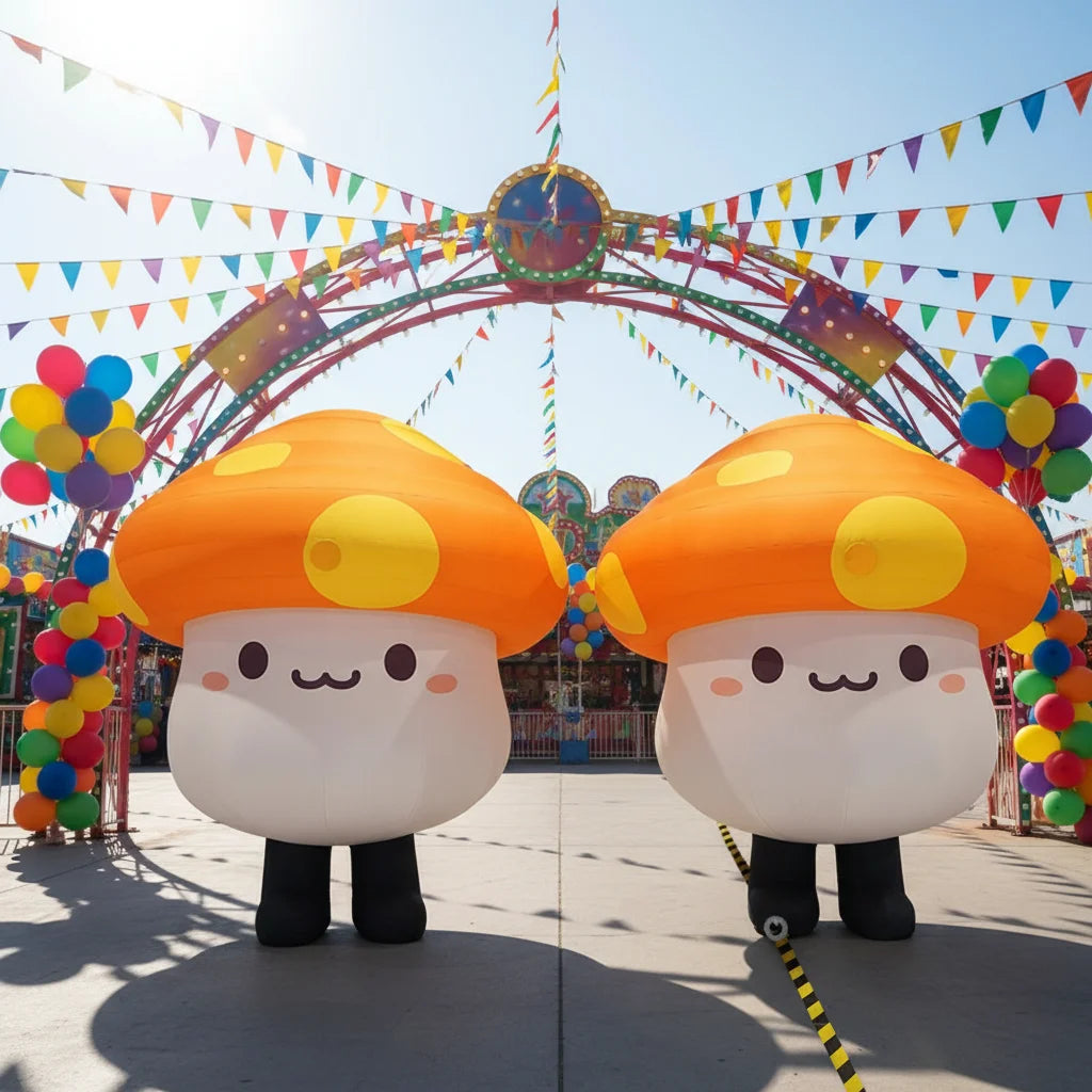 360 Custom Cartoon Mascot Advertising Inflatables Mushroom Costume Character for Advertising