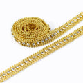 Deepeel PH030 8mm Garment Accessories Gold Rhinestone Chain Shoes Chain Clothing Lace