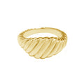 Fine Jewelry Minimalist Ring for Women 18k Gold Vermeil  Ring Wholesale 925 Sterling Silver Twist Detailing Ring