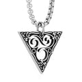 SS8-1135P 2023 New Style 316L Stainless Steel Triangle Geometric Pendant for Men Pattern Necklace Fashion Jewelry