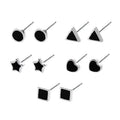 925 Sterling Silver Geometric Triangle Stud Earrings for Women Men Girls Boys Fashion Jewelry