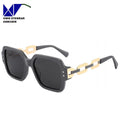 SIZE 55-17-145 Custom OEM Metal&Acetate Rectangular Sunglasses UV400 Polarized for Unisex Adults China Manufacturer MegaBDM