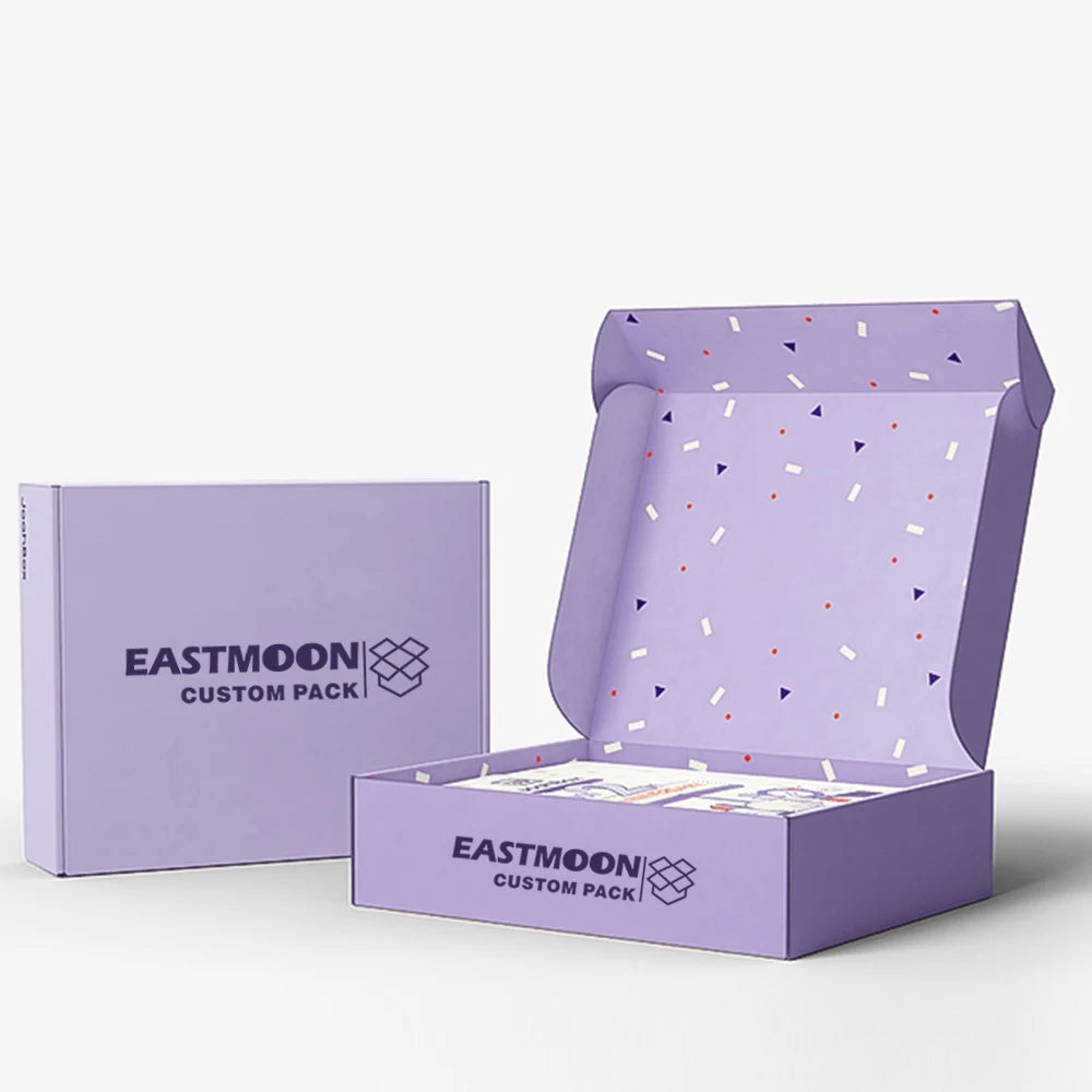Factory Wholesale Custom Logo Cardboard Black Mailer Box Paper Gift Box Shipping Paper Box for Clothing Packaging