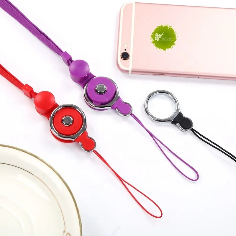 Factory Price Mobile Phone Straps 2 in 1 Multi-functional Detachable Lanyard Line Cord Factory Neck Lanyard Finger Strap