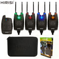 New Hirisi Carp Fishing Alarm Set with LED Wireless Metal & Plastic Bite Alarm Indicator Electronic Snag Ear Bar B1228 MegaBDM