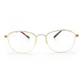New Designer Woman Optical Frames Metal Titanium Round Clear Lens Silver Gold Eye Glass Without Screw Eyewear