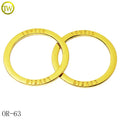 Zinc Alloy Swimwear Brand Round Ring Logos Gold Plated Clothing Metal Letter O Buckle for Bikini