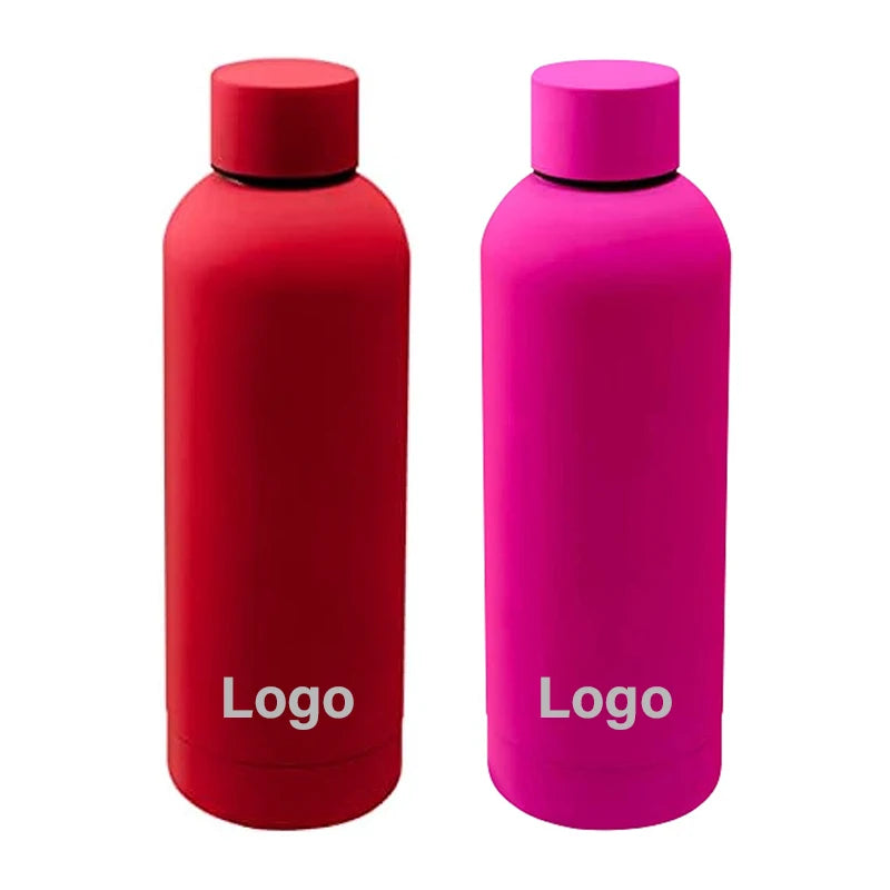 Portable Leak Proof Insulated Water Bottles Stainless Steel Sports Jug Travel Termos Camping Canteen Rubber Vacuum Thermos Flask