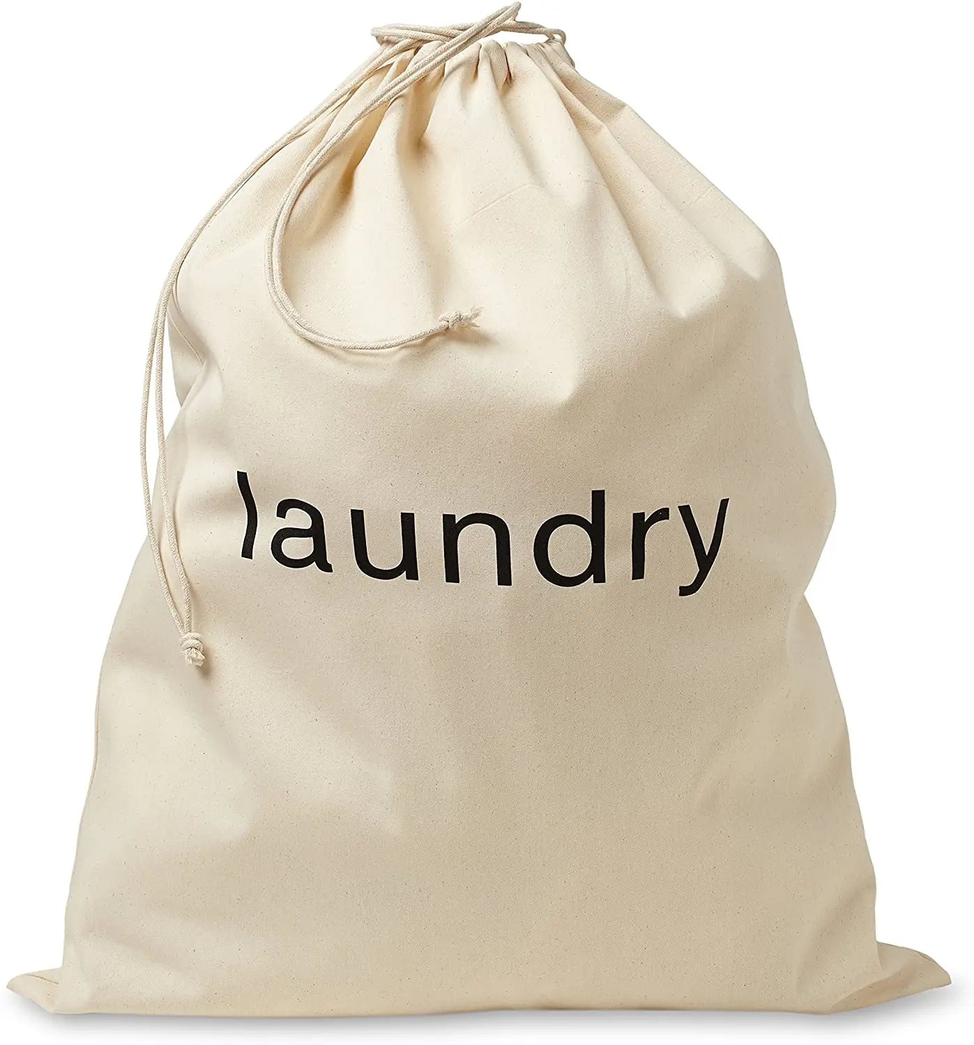 Simple Houseware 2 Pack Extra Large Natural Cotton Laundry Bag Beige 28" X 36"